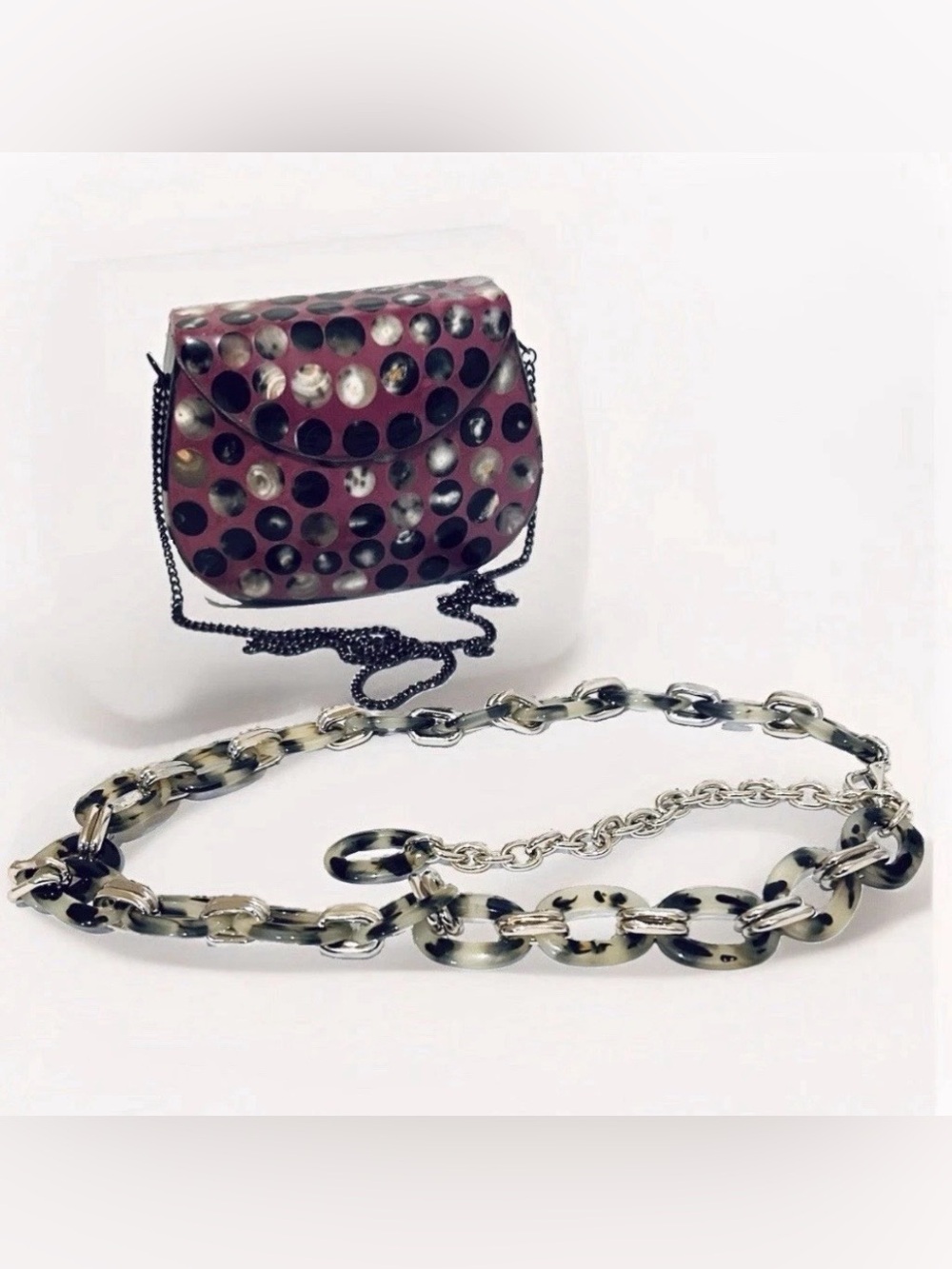 Statement Shell Bag or Tortoiseshell Belt Vintage Style Accessories